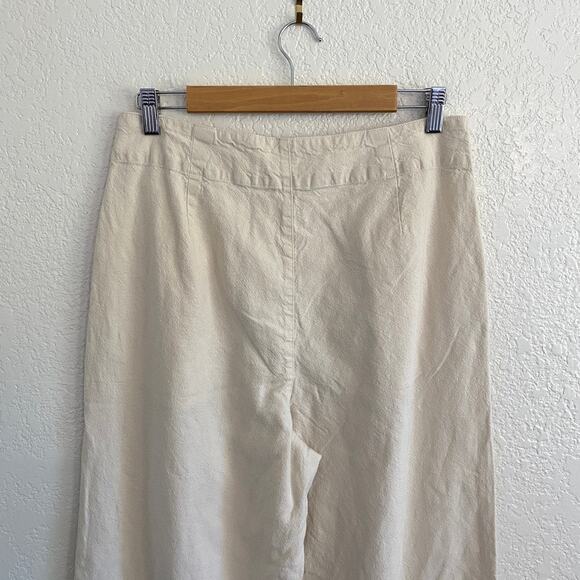 Marine Layer Flora High Waisted Wide Leg Trouser Pants Parchment Ecru Size 10 - Picture 9 of 16